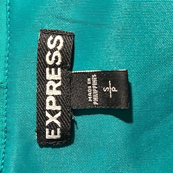 Express Top Size Small Emerald Green Bodycon Sleeveless Festive Dressy Holidays - Picture 7 of 8